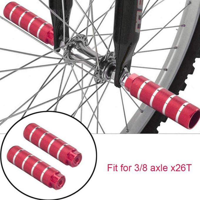 La bici BMX fija la aleación de aluminio que el pie antideslizante de la ventaja para la montaña que completaba un ciclo truco posterior cupo los árboles de 3/8 pulgada